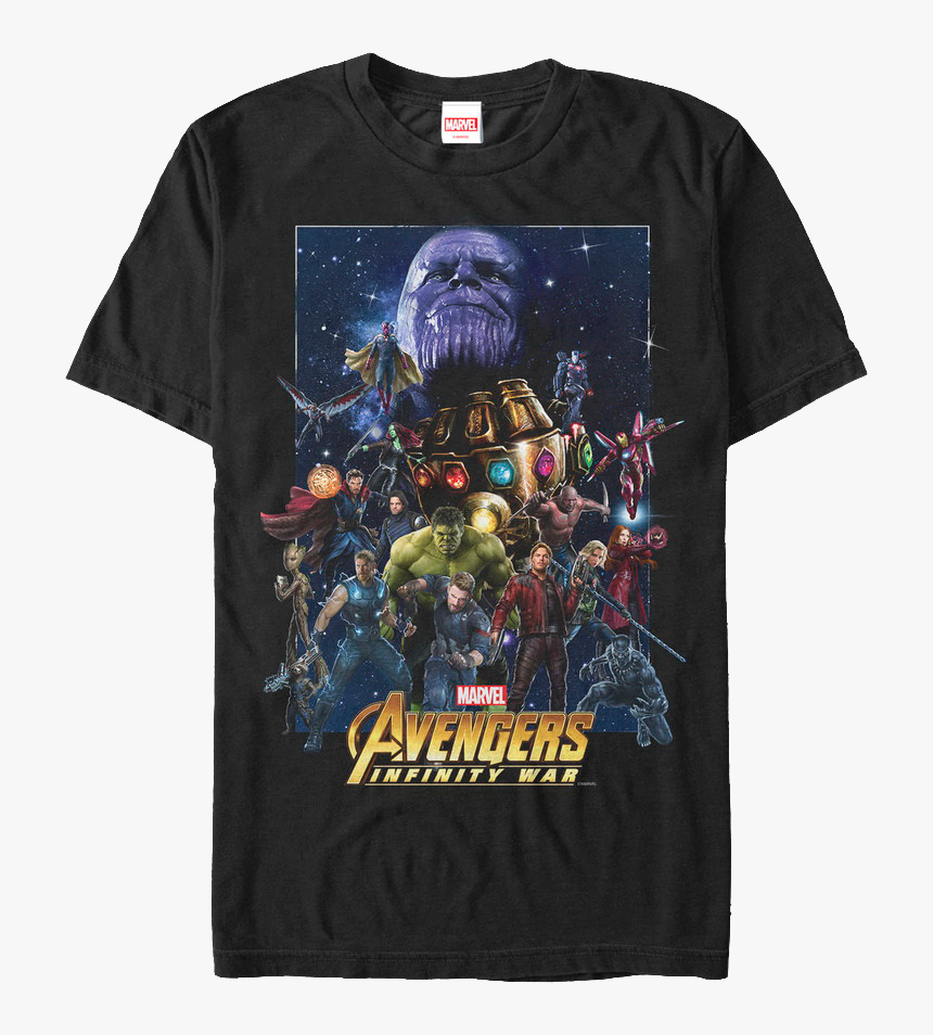 Cast Avengers Infinity War T-shirt - Tee Shirt Avengers Infinity War, HD Png Download, Free Download