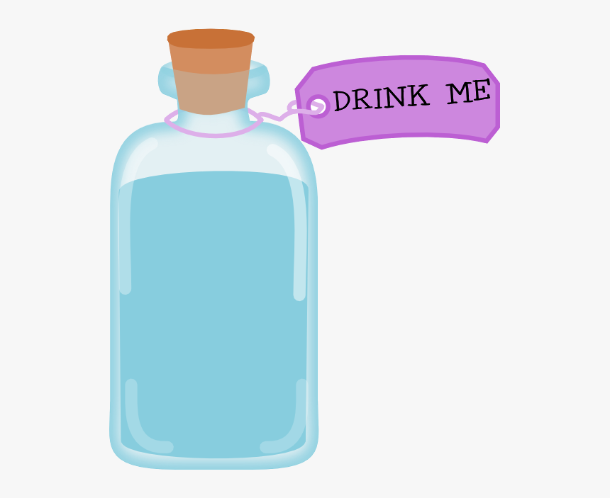 Bottle Clipart Alice In Wonderland , Png Download - Cartoon Alice In Wonderland Drink Me Bottle, Transparent Png, Free Download