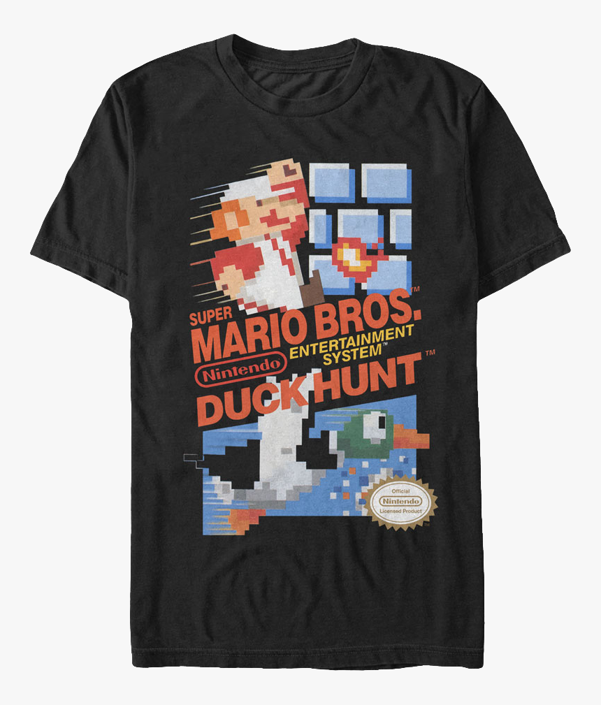 Super Mario Bros And Duck Hunt T-shirt - Super Mario Duck Hunt, HD Png Download, Free Download