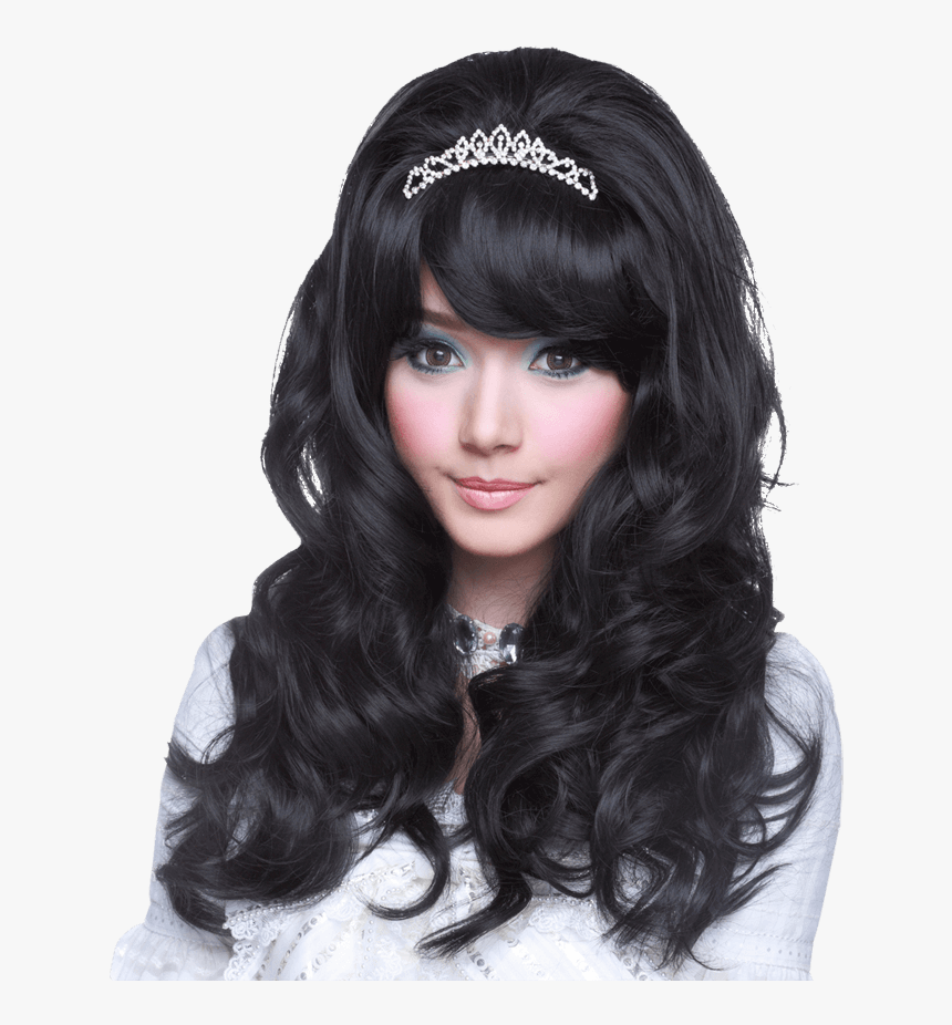Gothic Lolita Princess Black Wig - Lace Wig, HD Png Download, Free Download