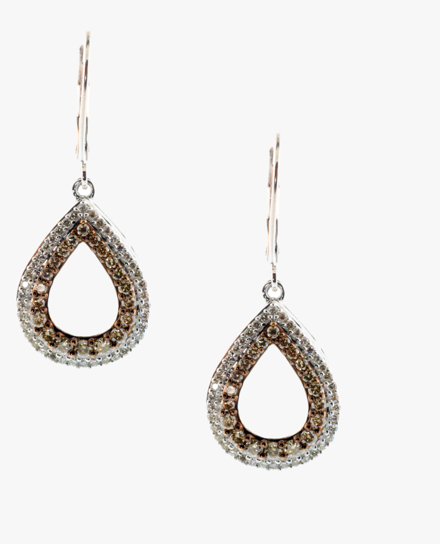 14 Karat White Gold - Earrings, HD Png Download, Free Download