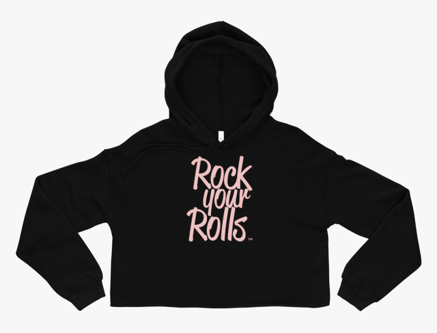 Crop Top Template Ryr Pink Mockup Front Flat Black - Cropped Hoodie Mock Up, HD Png Download, Free Download