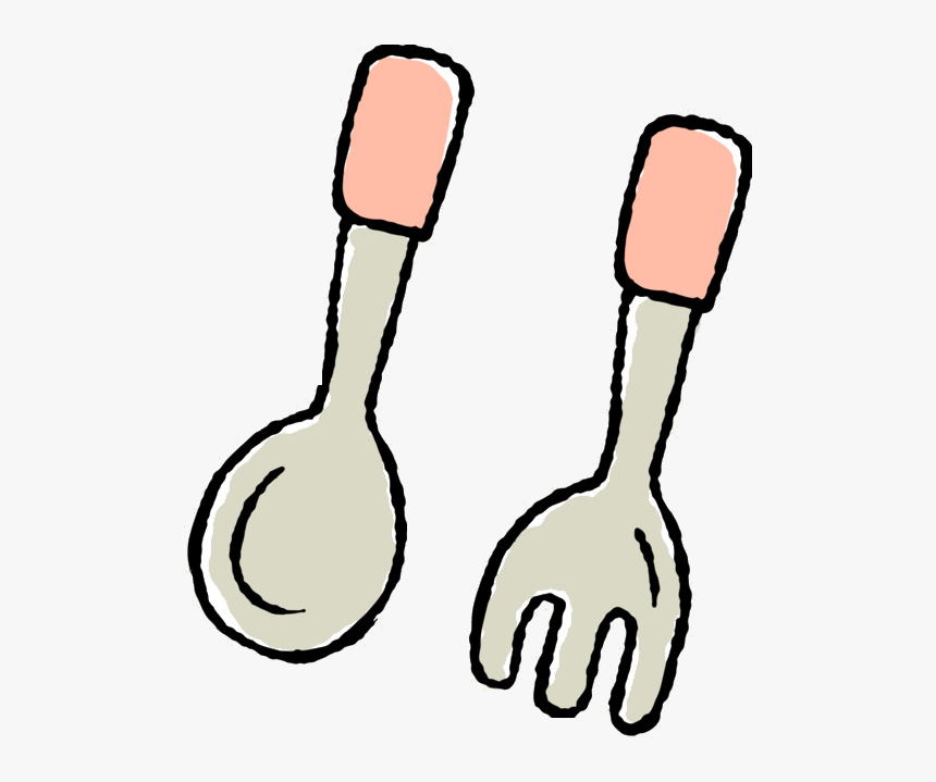 Clipart Spoon And Fork Cartoon, HD Png Download, Free Download