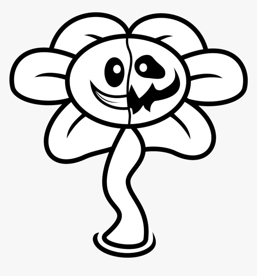 Flowey The Flower Drawing - Easy Draw Undertale Flowey, HD Png Download, Free Download