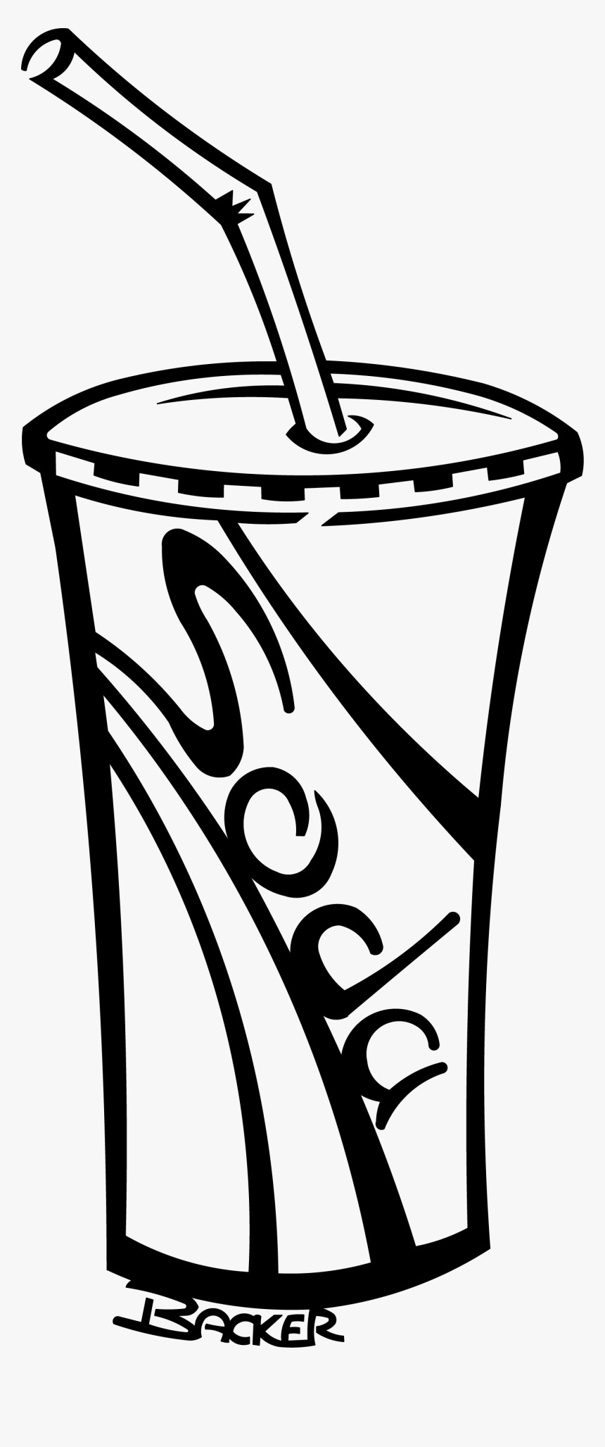 Soft Drinks Clipart Black And White , Png Download - Soda Clipart Black And White, Transparent Png, Free Download