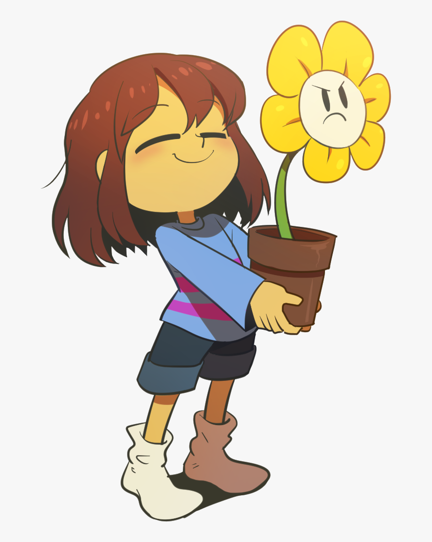 Наклейка Frisk And Flowey Png - Frisk Png, Transparent Png, Free Download