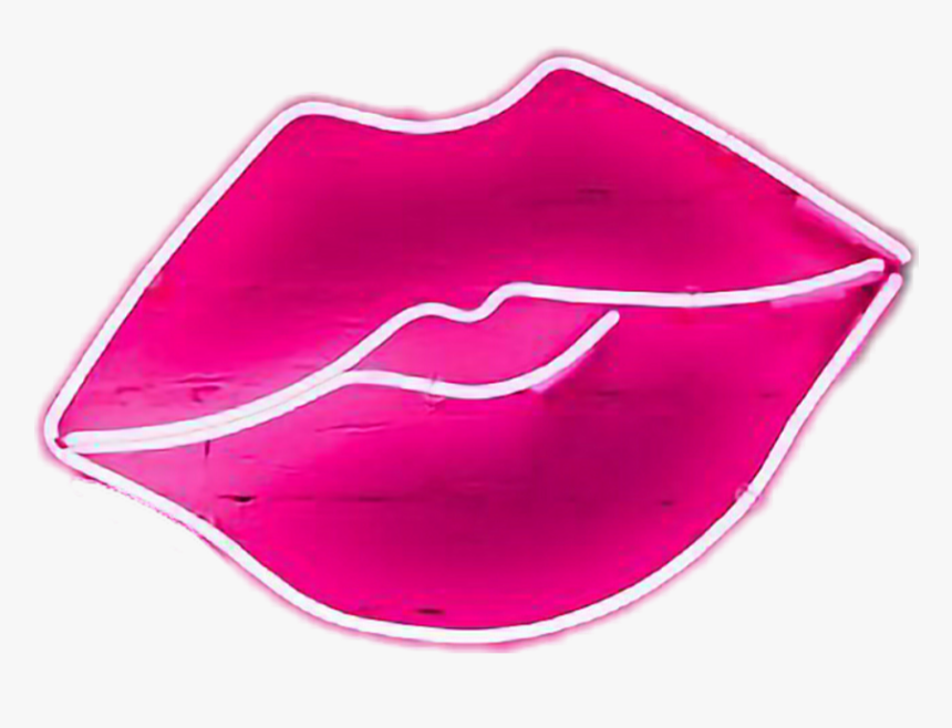 #pink #lips #aesthetic #neon #neonlights - Transparent Neon Lips, HD Png Download, Free Download