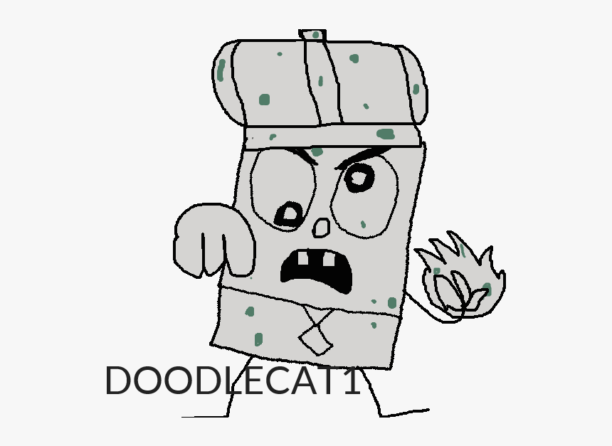 Doodlebob Drawing Erases - Cartoon, HD Png Download, Free Download