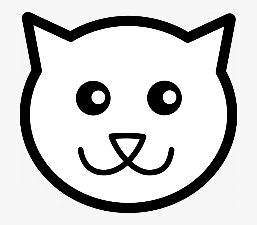 Cat Face Coloring Page Murderthestout - Cat Face Drawing Easy, HD Png Download, Free Download
