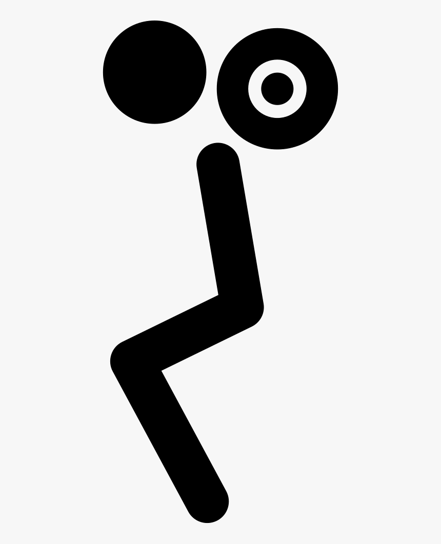 Gymnast Stick Man Variant Carrying Dumbbell Side View, HD Png Download, Free Download