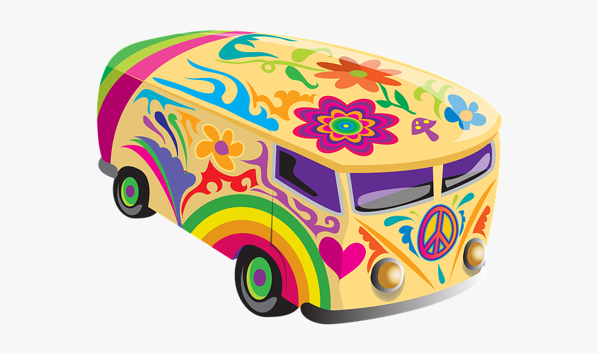 Bus Clipart Retro - Hippie Clip Art, HD Png Download, Free Download