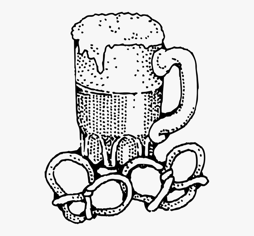 Vintage Beer Clip Art Black And White Transparent, HD Png Download, Free Download