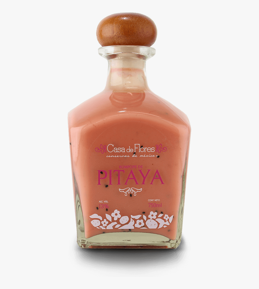 Rompope De Pitaya - Glass Bottle, HD Png Download, Free Download