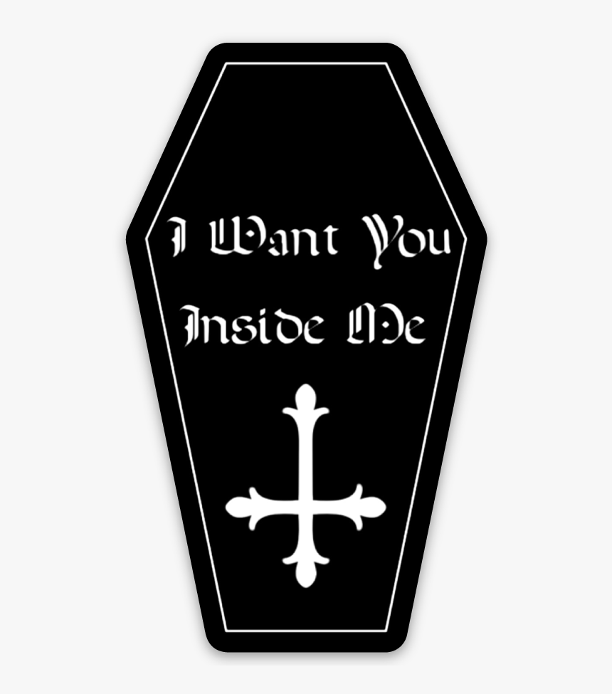 Image Of Coffin Sticker - Cross, HD Png Download, Free Download