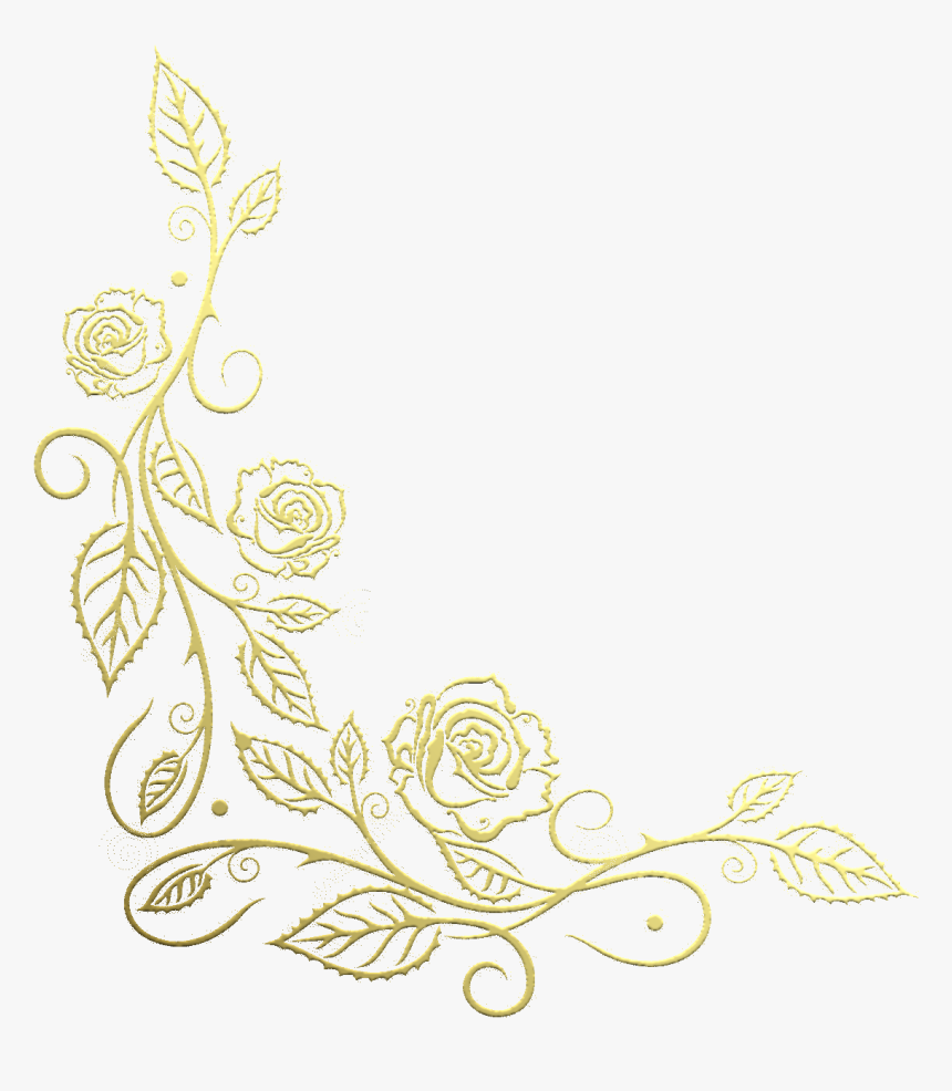 Black Pink Flower Border Design, HD Png Download, Free Download