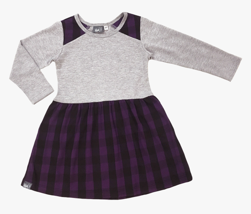 Plaid Fit And Flare Purple - A-line, HD Png Download, Free Download