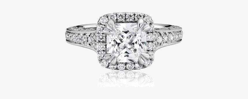 Square Halo Engagement Rings, HD Png Download, Free Download