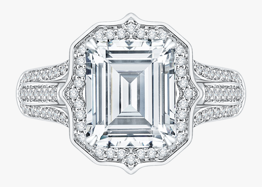 Rox Prince Cut Halo Engagement Ring , Png Download - Engagement Ring, Transparent Png, Free Download