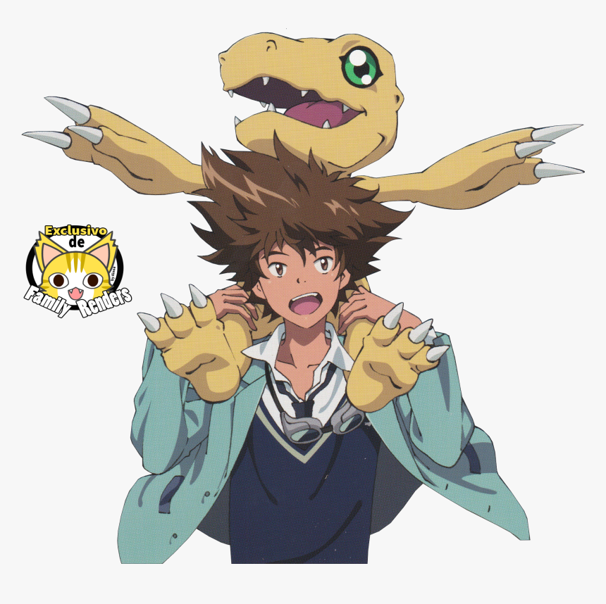 Render Digimon Tri Tai Y Agumon - Butterfly By Kouji Wada Tri Version, HD Png Download, Free Download