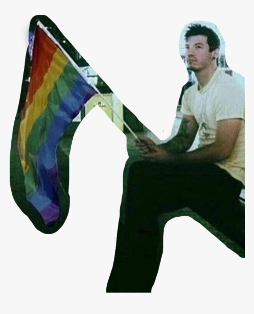 Josh Dun With A Pride Flag ❤ 💛💚💙💜 Joshdun Twentyo - Billie Joe Armstrong With Pride Flag, HD Png Download, Free Download