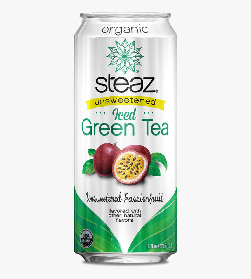 Organic Iced Green Tea - Steaz Green Tea Unsweetened, HD Png Download, Free Download