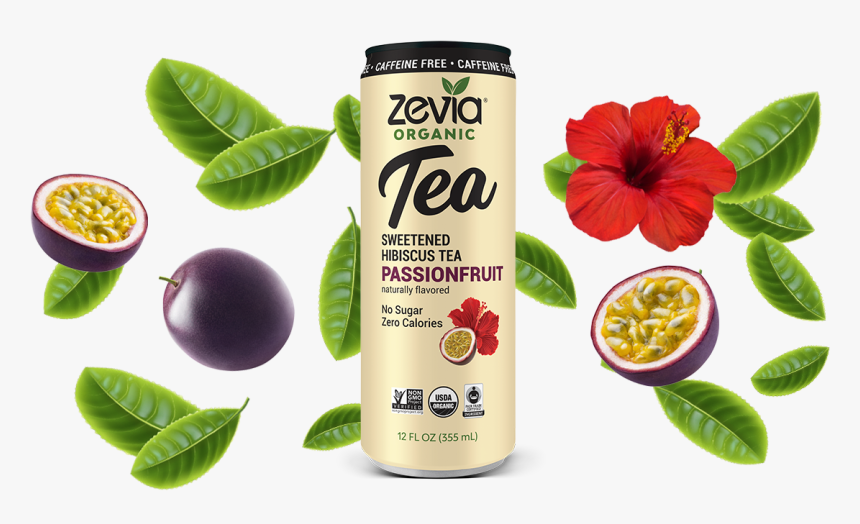 Caffeine Free Hibiscus Passionfruit - Zevia Passionfruit Tea, HD Png Download, Free Download