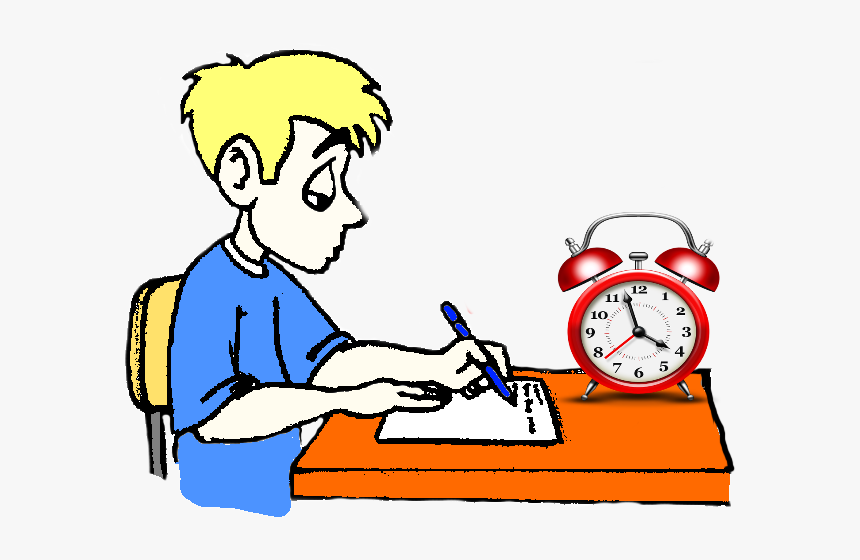 Poor Biff"s Almanac Graphic - Student Doing Homework Black And White Clipart, HD Png Download, Free Download