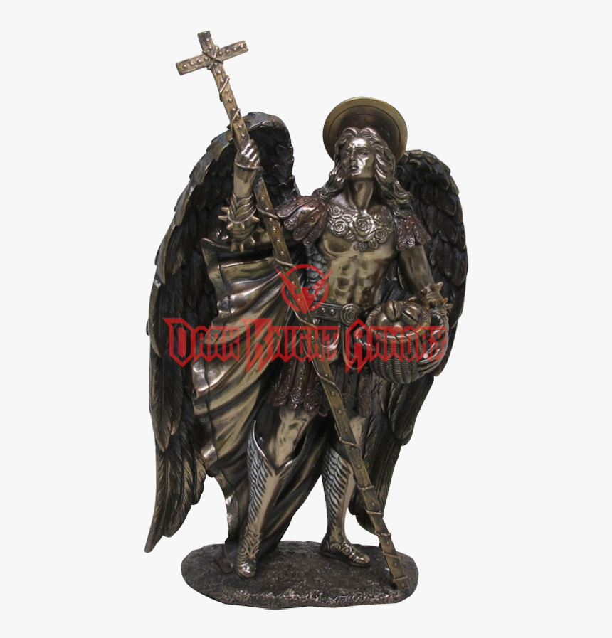 Saint Barachiel Angel Statue - Angel Cross Staff, HD Png Download, Free Download