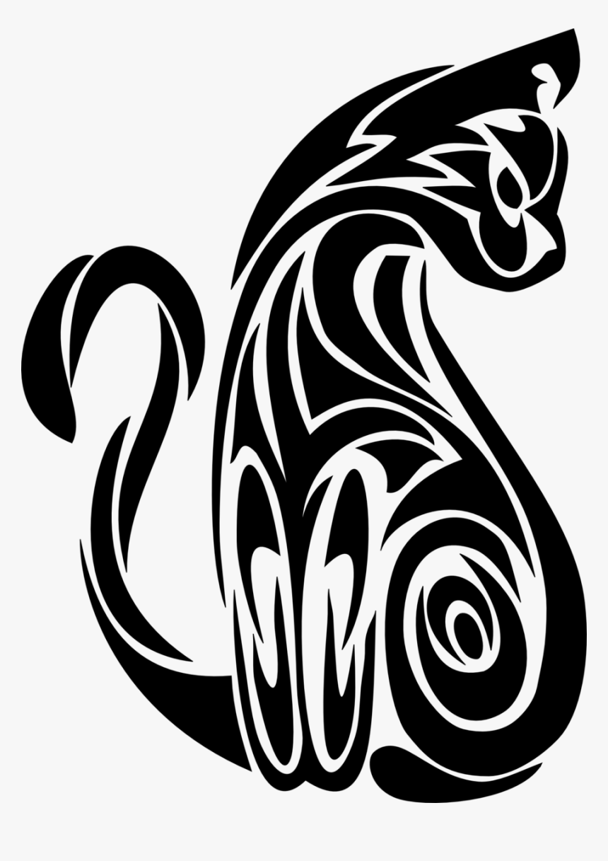 Aquarius Black And White Tattoo Clip Art - Gatos En Punto Cruz En Blanco Y Negro, HD Png Download, Free Download