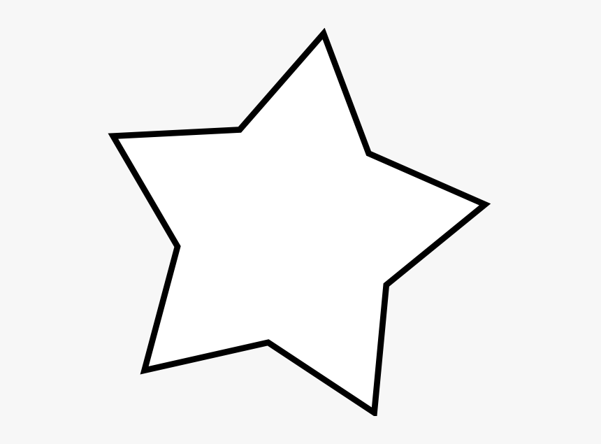 Star Line Clipart - Transparent Background Clipart White Star, HD Png Download, Free Download