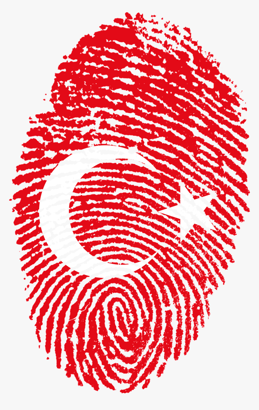 Travel, Turkey Flag Fingerprint Country Pride Iden - Turkey Flag Fingerprint, HD Png Download, Free Download