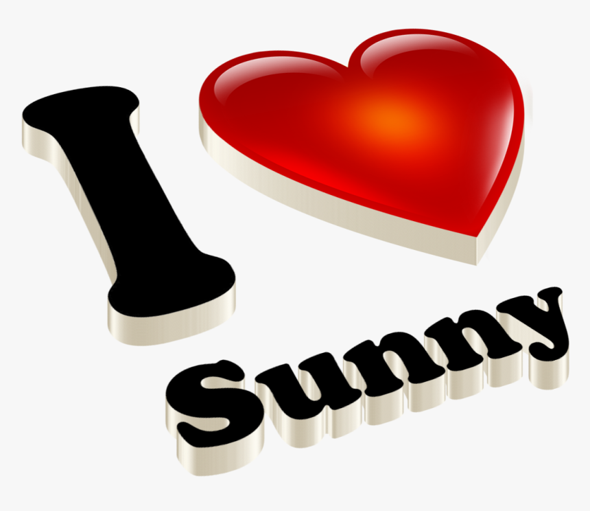 Sunny Heart Name Transparent Png - Love You Sunny Name, Png Download, Free Download