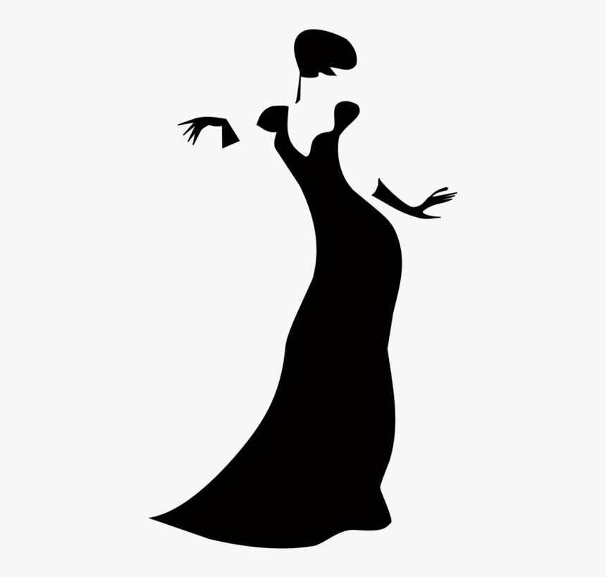 Woman,silhouette,neck - Prom Dress Clipart, HD Png Download, Free Download