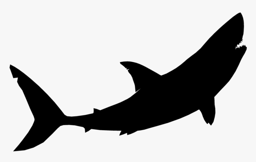 Great White Shark Image Tiger Shark Vector Graphics - Shark Silhouette Open Mouth, HD Png Download, Free Download