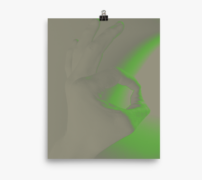 Green Glow Circle Game Hand Poster - Illustration, HD Png Download, Free Download