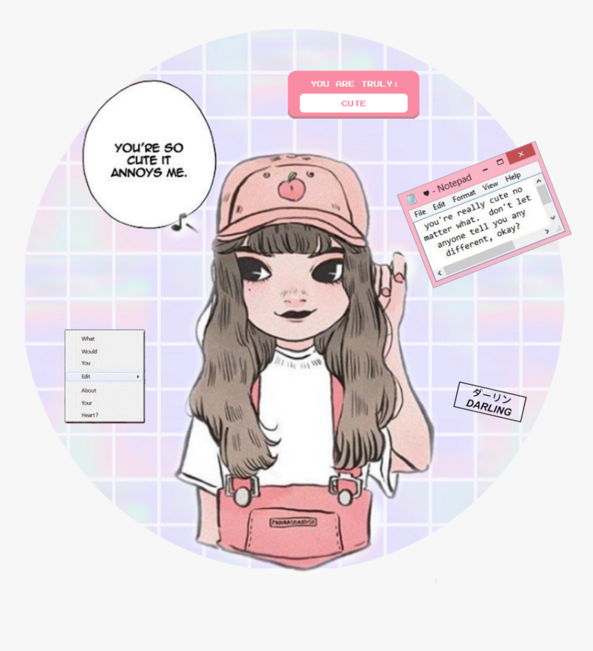 #fanart #japan #korea #adorable #icon #mine #anime - Me Girl Icon Png Transparent, Png Download, Free Download