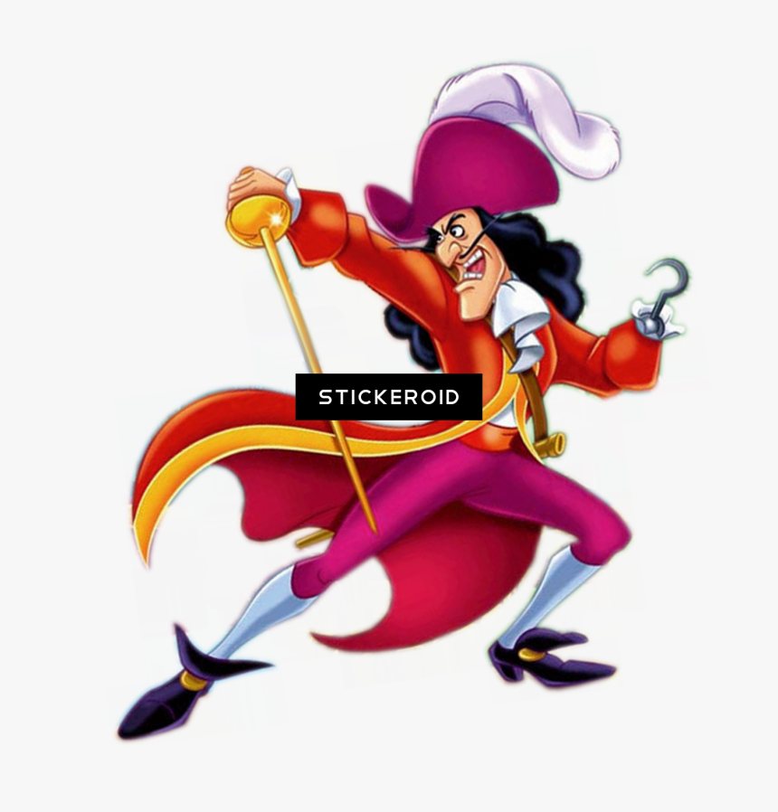 Captain Hook Cartoons Disney - Captain Hook Disney, HD Png Download, Free Download