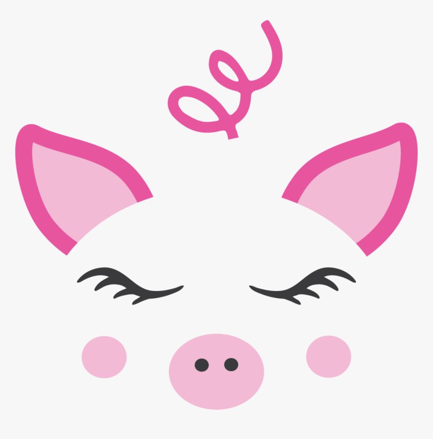 Transparent Pig Face Png - Cute Pig Face Svg, Png Download, Free Download