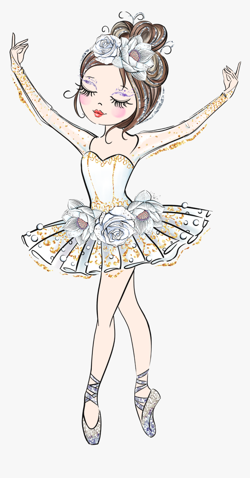 #princesa #girls #glitter #hada #bailarina - Ballet Tutu, HD Png Download, Free Download