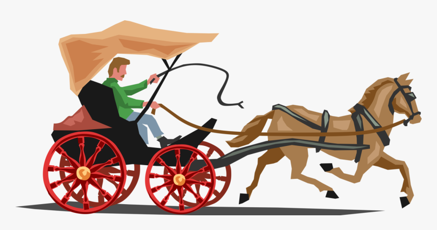 Horse And Buggy Carriage - Horse Carriage Clipart, HD Png Download, Free Download