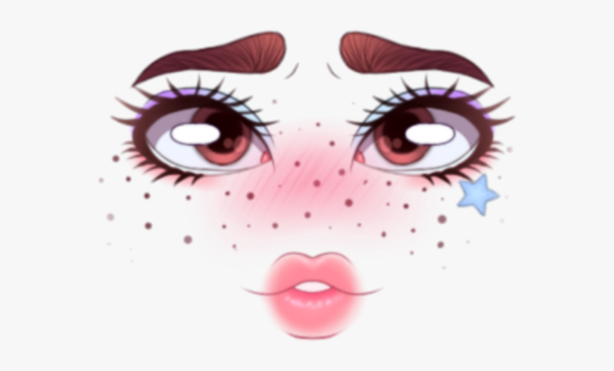 Makeup Masks Facemasks Lips Cute Face Girly Roblox Freckled Face Hd Png Download Kindpng - cute free faces roblox