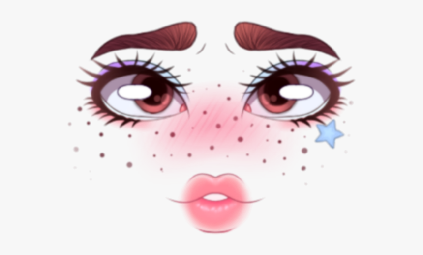 Makeup Masks Facemasks Lips Cute Face Girly Roblox Freckled Face Hd Png Download Kindpng - cute pink monster roblox