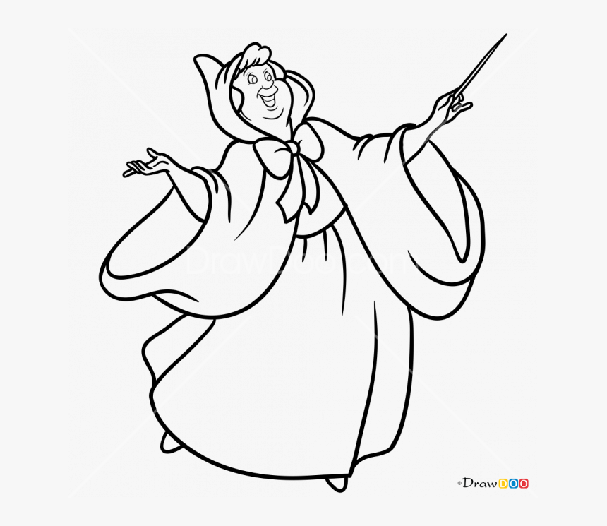 Collection Of Free Cinderella Drawing Hand Download - Cinderella Mother Drawing, HD Png Download, Free Download