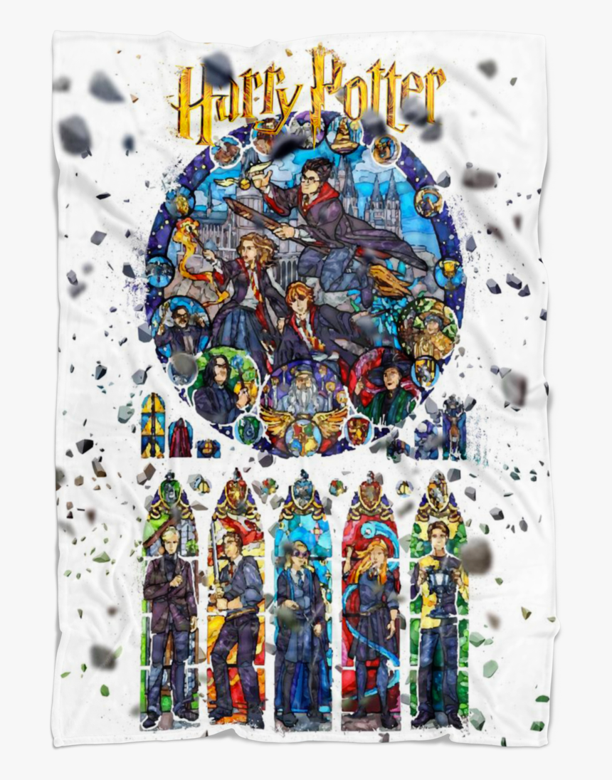 Harry Potter Fleece Blanket Explode & Shatter White - Harry Potter, HD Png Download, Free Download
