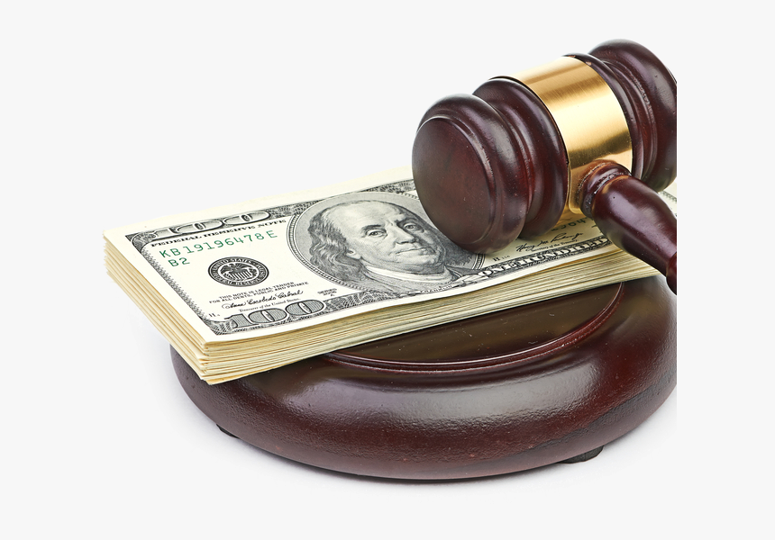 A Stack Of Money On A Judge’s Gavel - Gavel Money, HD Png Download, Free Download