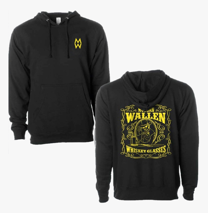 Morgan Wallen Whiskey Glasses Black Pullover Hoodie"
 - Hoodie, HD Png Download, Free Download