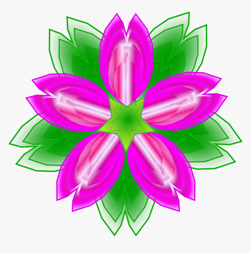 Indian Lotus Vector Illustration - Flower Clip Art Free, HD Png Download, Free Download