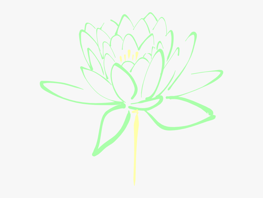 Mint Cream Lotus Svg Clip Arts - Lotus Flower Clipart Green, HD Png Download, Free Download
