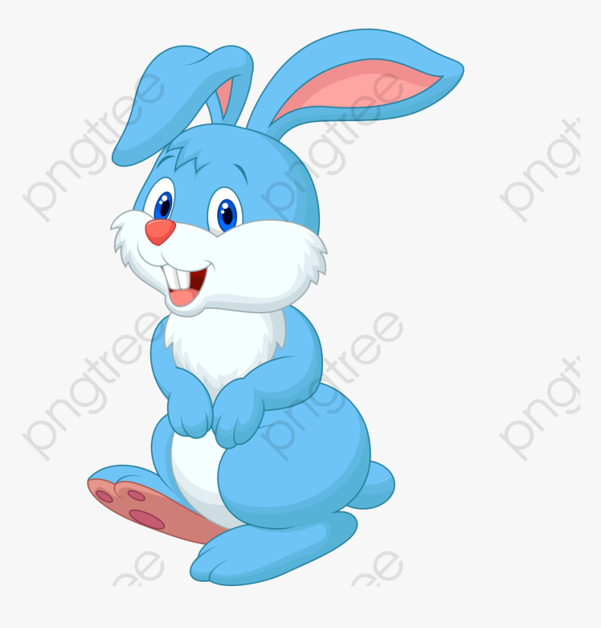 Rabbit Clipart Blue - Cute Blue Bunny Clipart, HD Png Download, Free Download