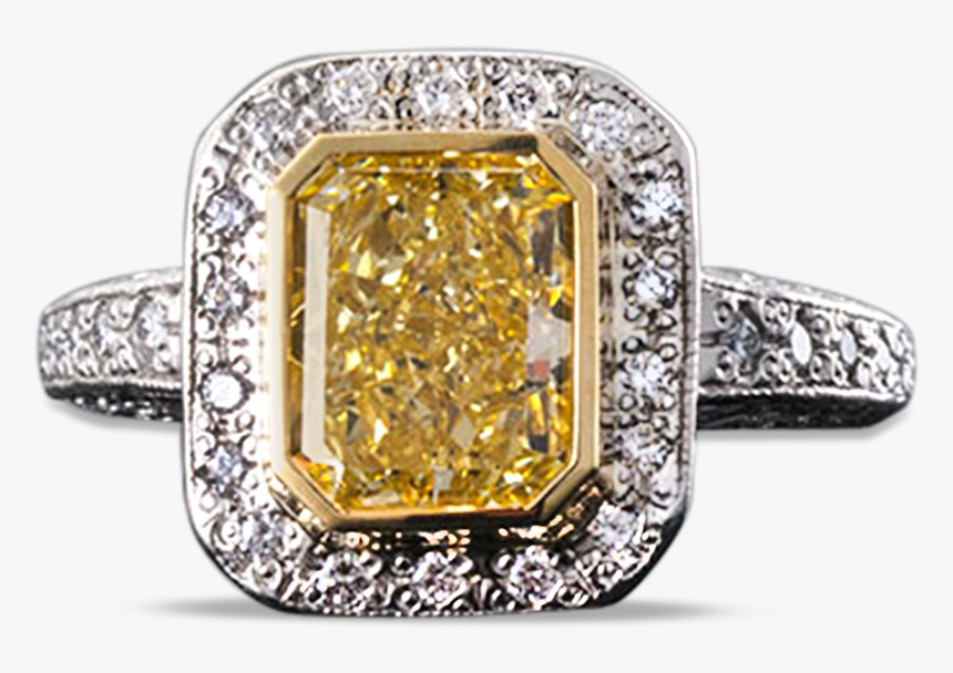 Fancy Yellow Diamond Ring, - Pre-engagement Ring, HD Png Download, Free Download